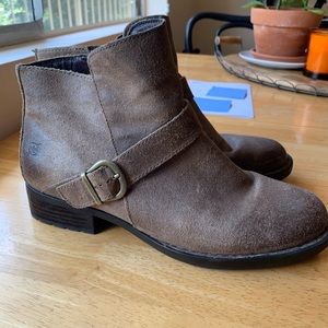 Born Leather Suede Booties